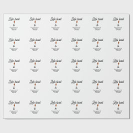 Papel De Regalo Brindemos por nombre de la fiesta de compromiso fe