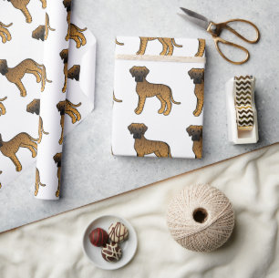 Papel De Regalo Brindle Great Dane Cute Cartog Pattern