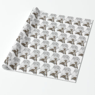 Papel De Regalo Brindle Greyhound Dog Art