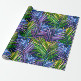 Papel De Regalo Brisa de Verano Palmeras de Playa Tropical