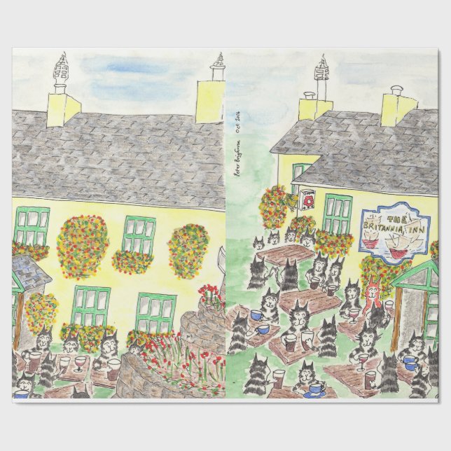 Papel De Regalo Britannia Inn Elterwater (Costura)