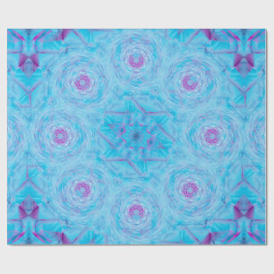 Papel De Regalo Broche de Rosa Azul