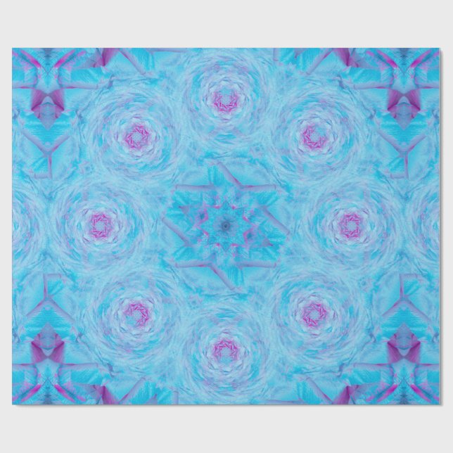 Papel De Regalo Broche de Rosa Azul (Superficie plana)