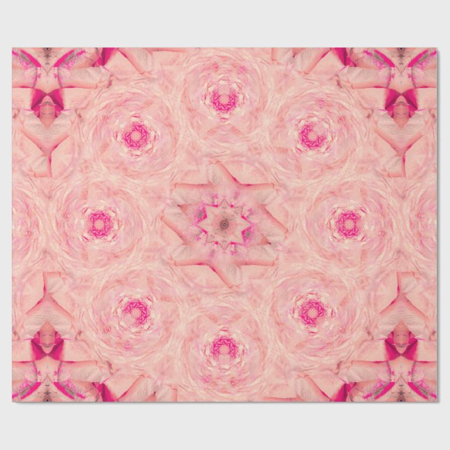 Papel De Regalo Broche de Rosa Cálida (Superficie plana)