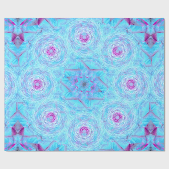 Papel De Regalo Broche de Rosa Helada (Superficie plana)