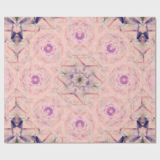 Papel De Regalo Broche de Rosa Lila (Superficie plana)