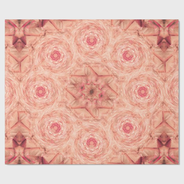 Papel De Regalo Broche Rosa Luz de Vela (Superficie plana)