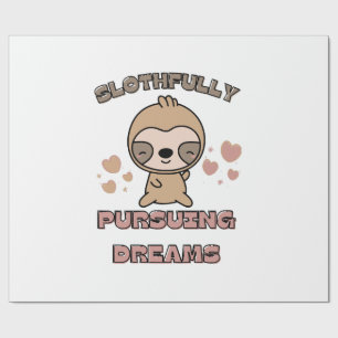 Papel De Regalo Bromas de Animales Perezosos Kawaii