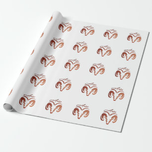 Papel De Regalo Bronze Aries el Ram Zodiac