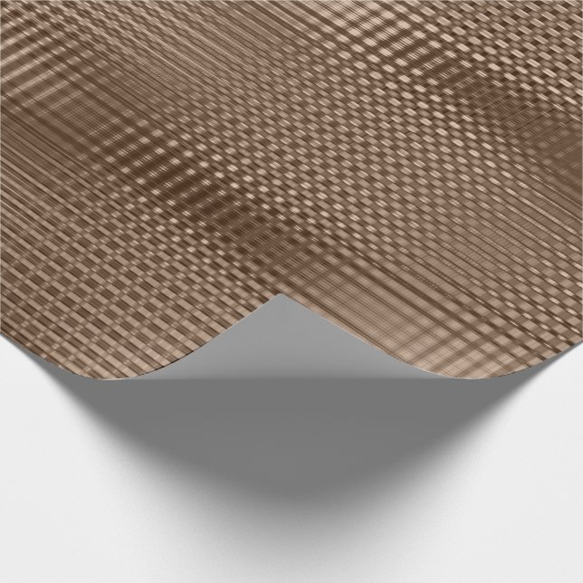 Papel De Regalo Bronze Beige Metallic Grill Stripes Skinny Lux (Esquina)