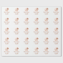 Papel De Regalo Broom marrón Escuadrón Nombre de cumpleaños monogr