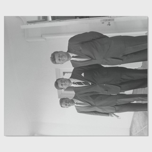 Papel De Regalo Bros, Presidente John Kennedy, Robert y Ted (Superficie plana)