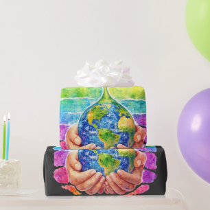 Papel De Regalo Brote del Día de la Tierra: Sembrando Semillas Par