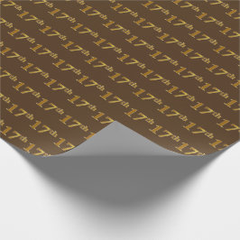 Papel De Regalo Brown, Faux Gold 17th (17ª) Event