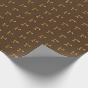 Papel De Regalo Brown, Faux Gold 1st (First Event Wrapping Paper)