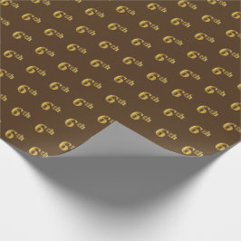 Papel De Regalo Brown, Faux Gold 6º (Sexto) Evento