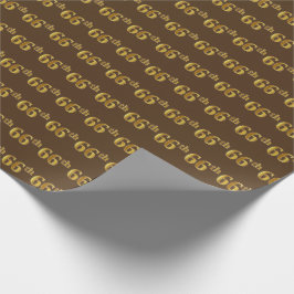 Papel De Regalo Brown, Faux Gold 66th (Sesenta y Sexto) Event