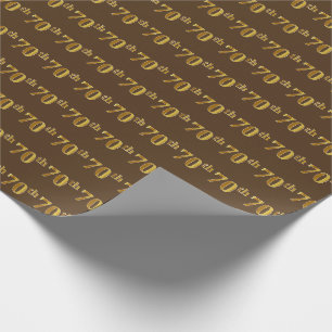 Papel De Regalo Brown, Faux Gold 70th (Setx) Event
