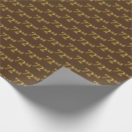 Papel De Regalo Brown, Faux Gold 72nd (Setenta Y Dos) Event
