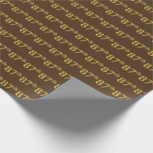 Papel De Regalo Brown, Faux Gold 87 (Ochenta Y Séptimo)