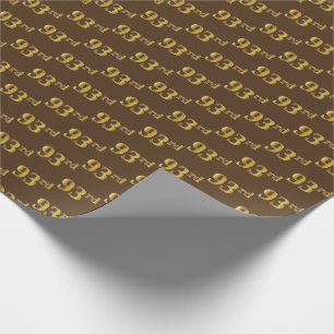 Papel De Regalo Brown, Faux Gold 93rd (Noventa y Tercer) Event