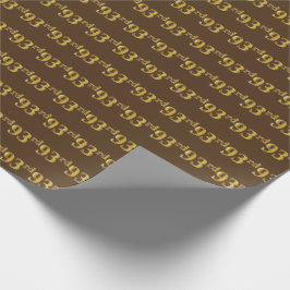 Papel De Regalo Brown, Faux Gold 93rd (Noventa y Tercer) Event
