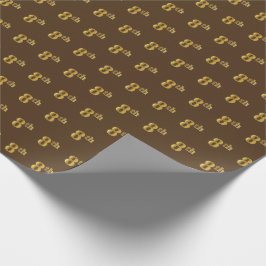 Papel De Regalo Brown, Faux Gold Octavo (Octavo) Evento
