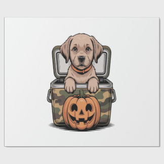 Papel De Regalo Brown Lab Dog Halloween Spooky