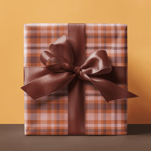 Papel De Regalo Brown Tartan Plaid Personalizado