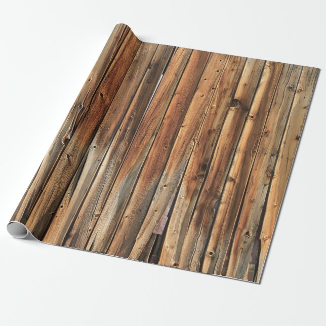 Papel De Regalo Brown wooden surface (Desenrollado)