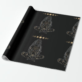 Papel De Regalo bruja bruja bruja occulta oro negro wiccan