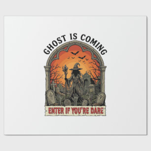 Papel De Regalo Bruja Cementerio Manos De Zombie Llega Fantasma Ha