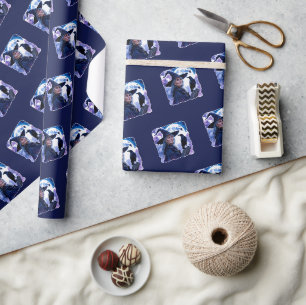 Papel De Regalo Bruja con un Cuervo - Diversión para Fans de Hallo