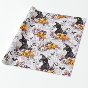 Papel De Regalo Bruja de Halloween