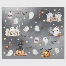 Papel De Regalo Bruja de la fiesta de Halloween encantadora calaba