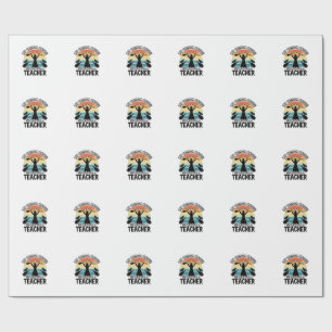 Papel De Regalo Bruja Divertida Maestra Escoba Rota Diseño de Hall