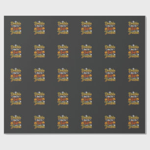 Papel De Regalo Bruja Doble Doble Trabajo y Problema de Halloween