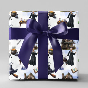 Papel De Regalo Bruja Halloween 