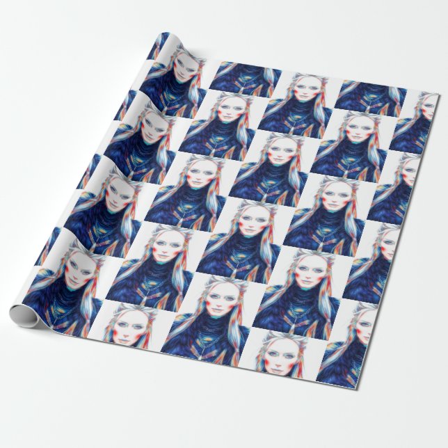 Papel De Regalo Bruja islandesa (Desenrollado)