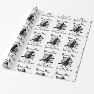 Papel De Regalo Bruja moderna de Halloween del vintage