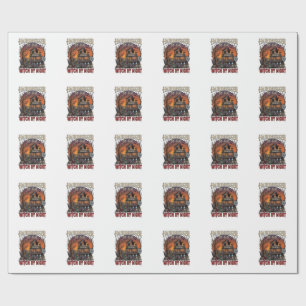 Papel De Regalo Bruja Noche del Día de Peluquería Halloween Salón 