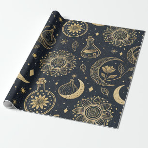 Papel De Regalo Brujería Celestial Mística - Botánica Dorada (2)