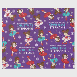 Papel De Regalo Brunette Navidades Ballerina
