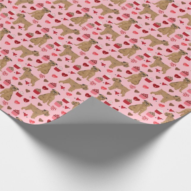 Papel De Regalo Bruselas Griffon Love Valentines Regalo (Esquina)