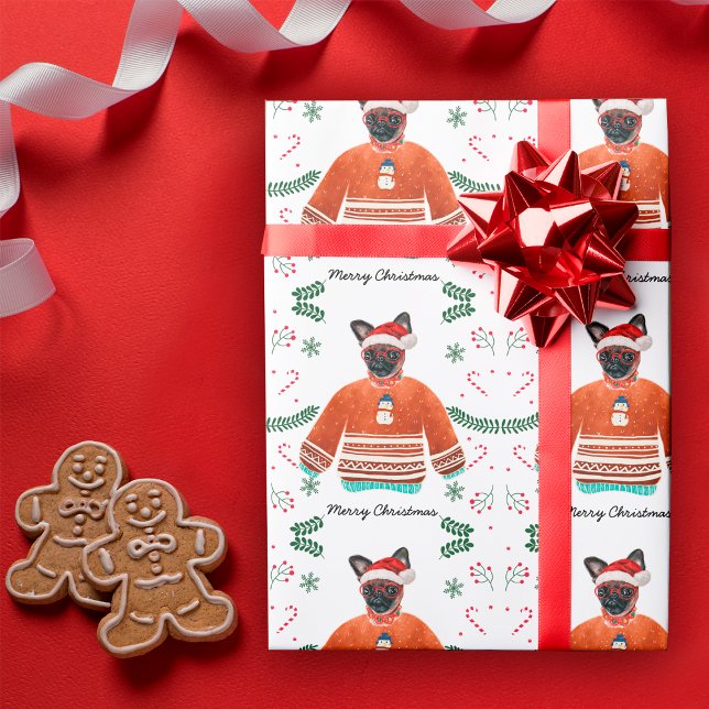 Papel De Regalo Bruselas Perro con Navidades suéter festivo (Subido por el creador)