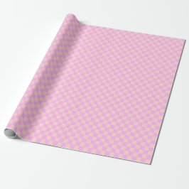 Papel De Regalo Bubblegum & Soft Peach Checkerboard