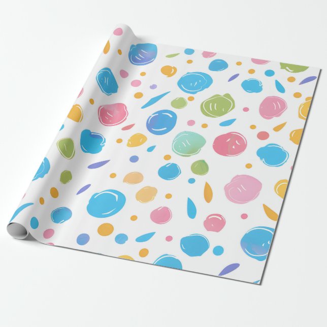 Papel De Regalo Bubbly Confetti (Desenrollado)