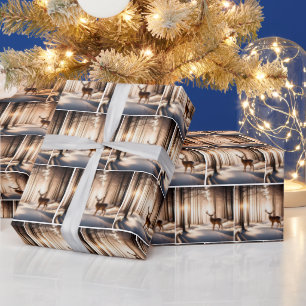 Papel De Regalo Buck In Winter Woods