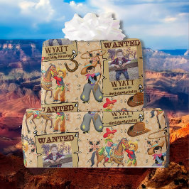 Papel De Regalo Buckaroo Cowboy quería añadir foto y nombre