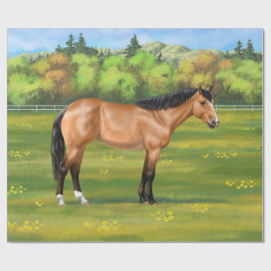 Papel De Regalo Buckskin Dun Quarter Horse